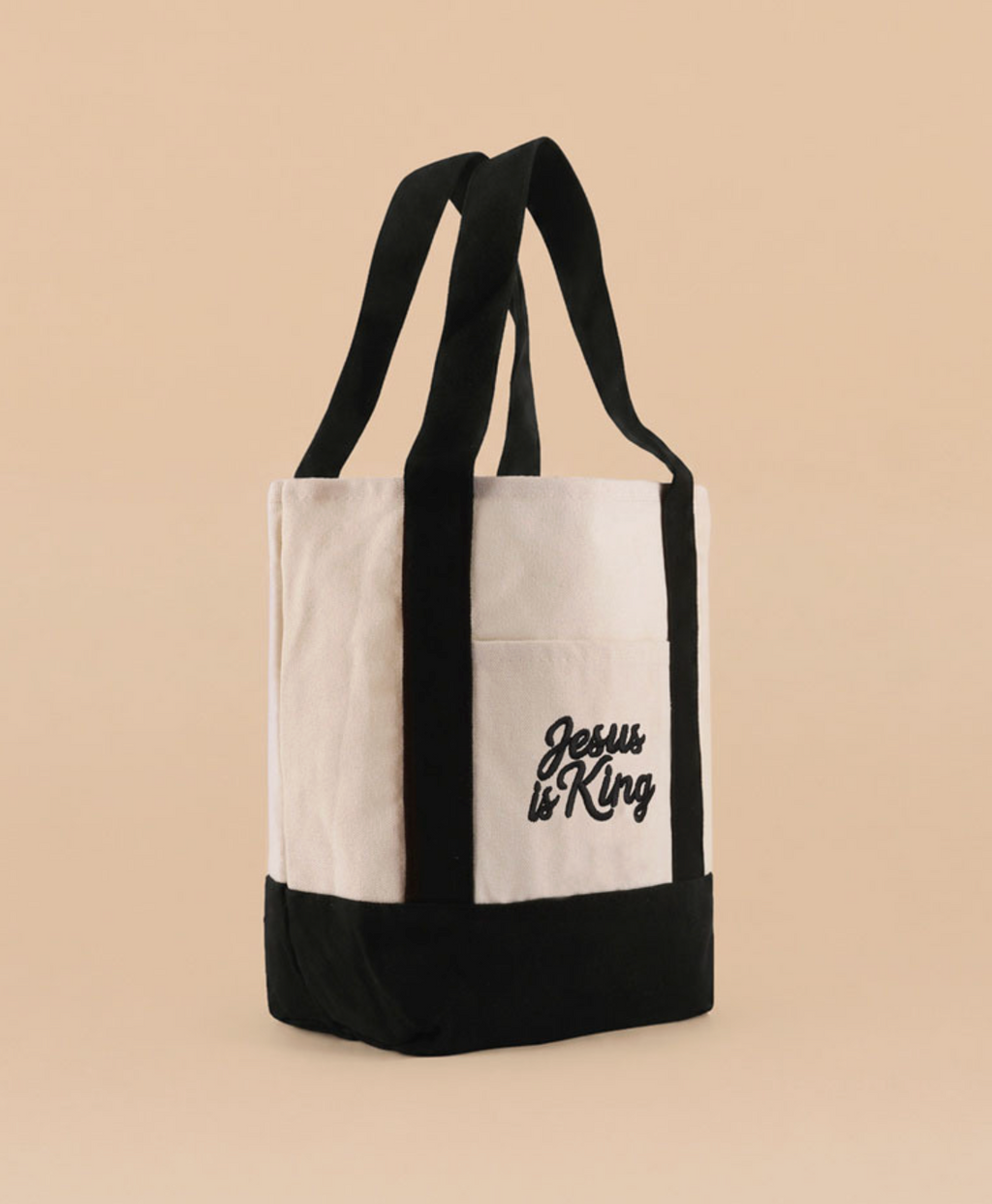 Jesus is King Mini Canvas Tote