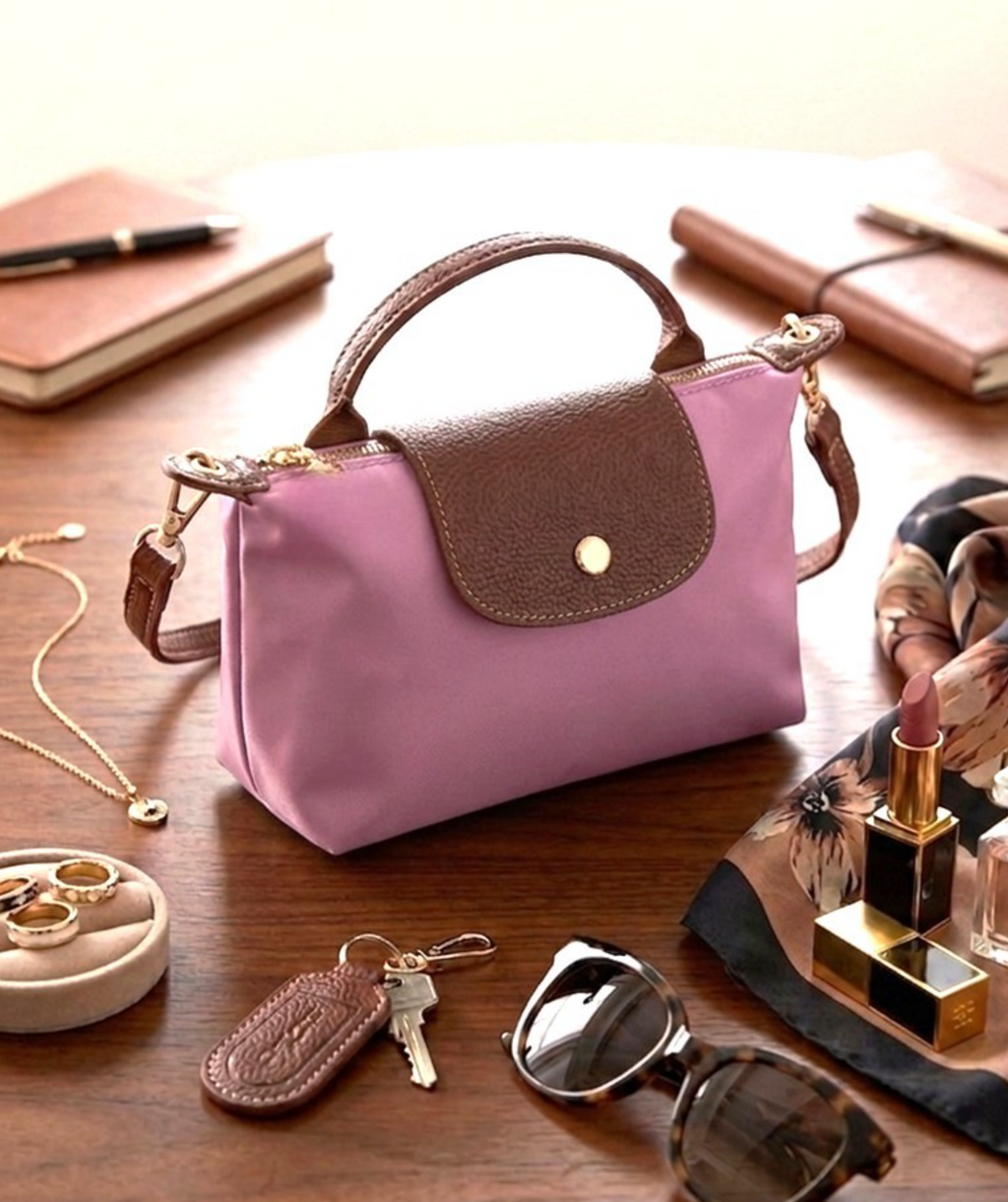 color block flap mini handbag