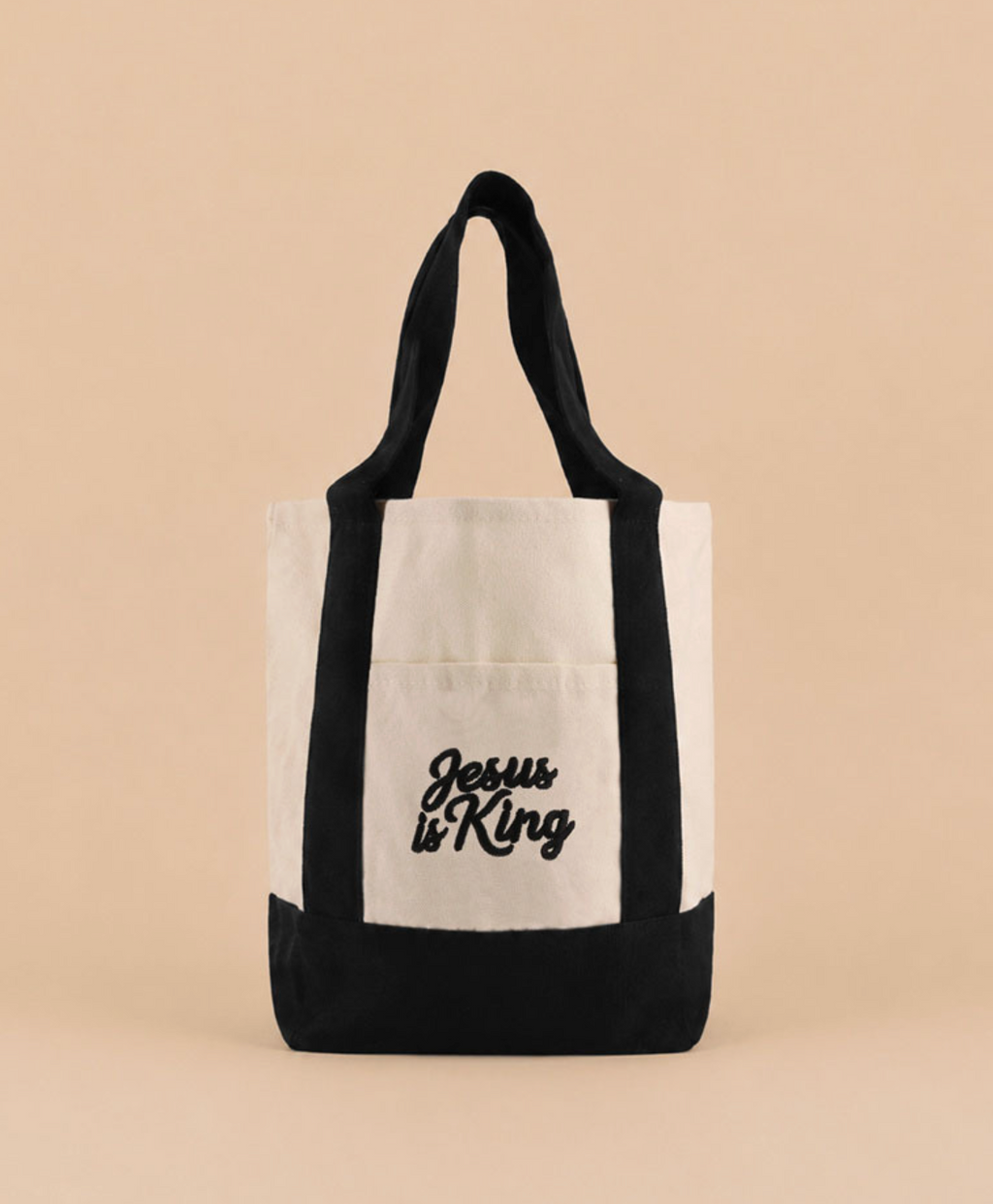 Jesus is King Mini Canvas Tote