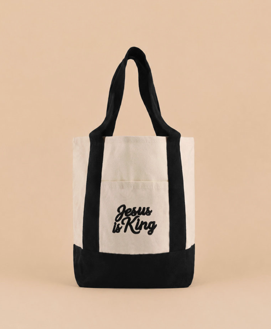 Jesus is King Mini Canvas Tote